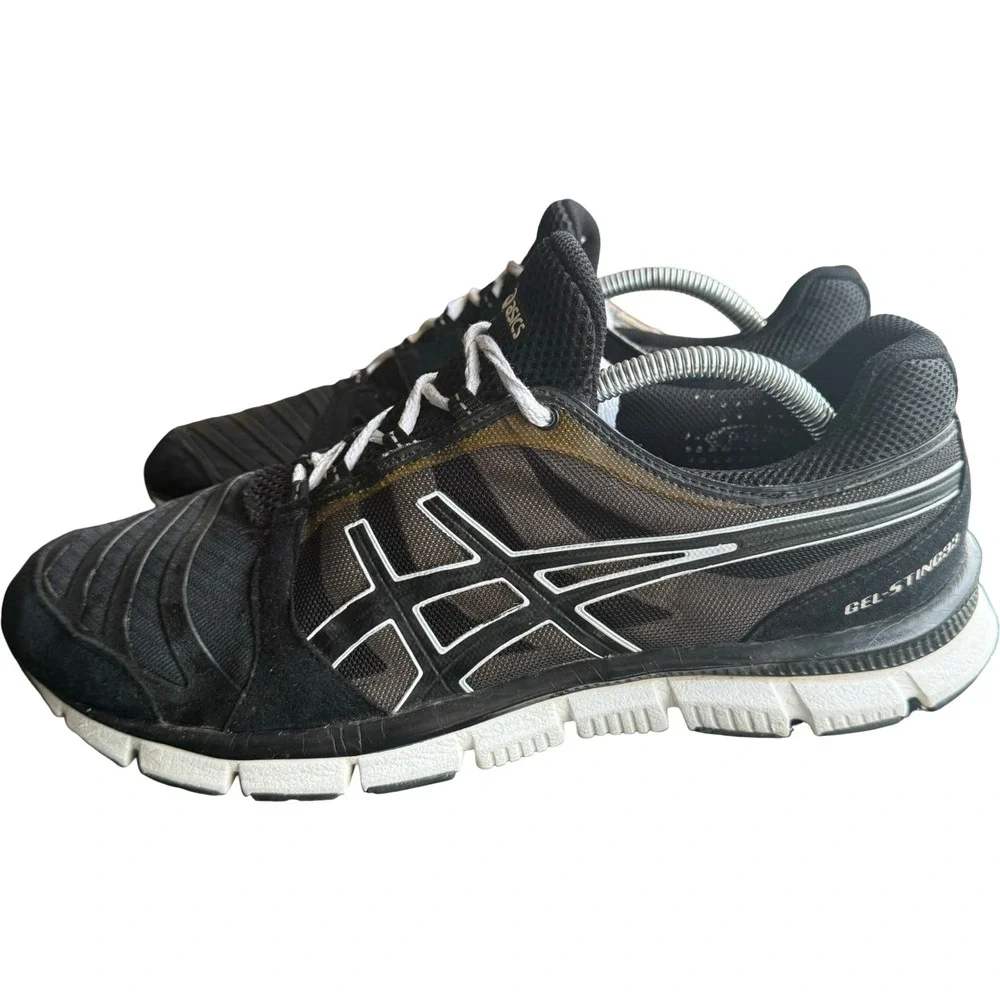 Asics Gel-Sting 33 Running Shoes Mens 10.5 Black Athletic Sneakers